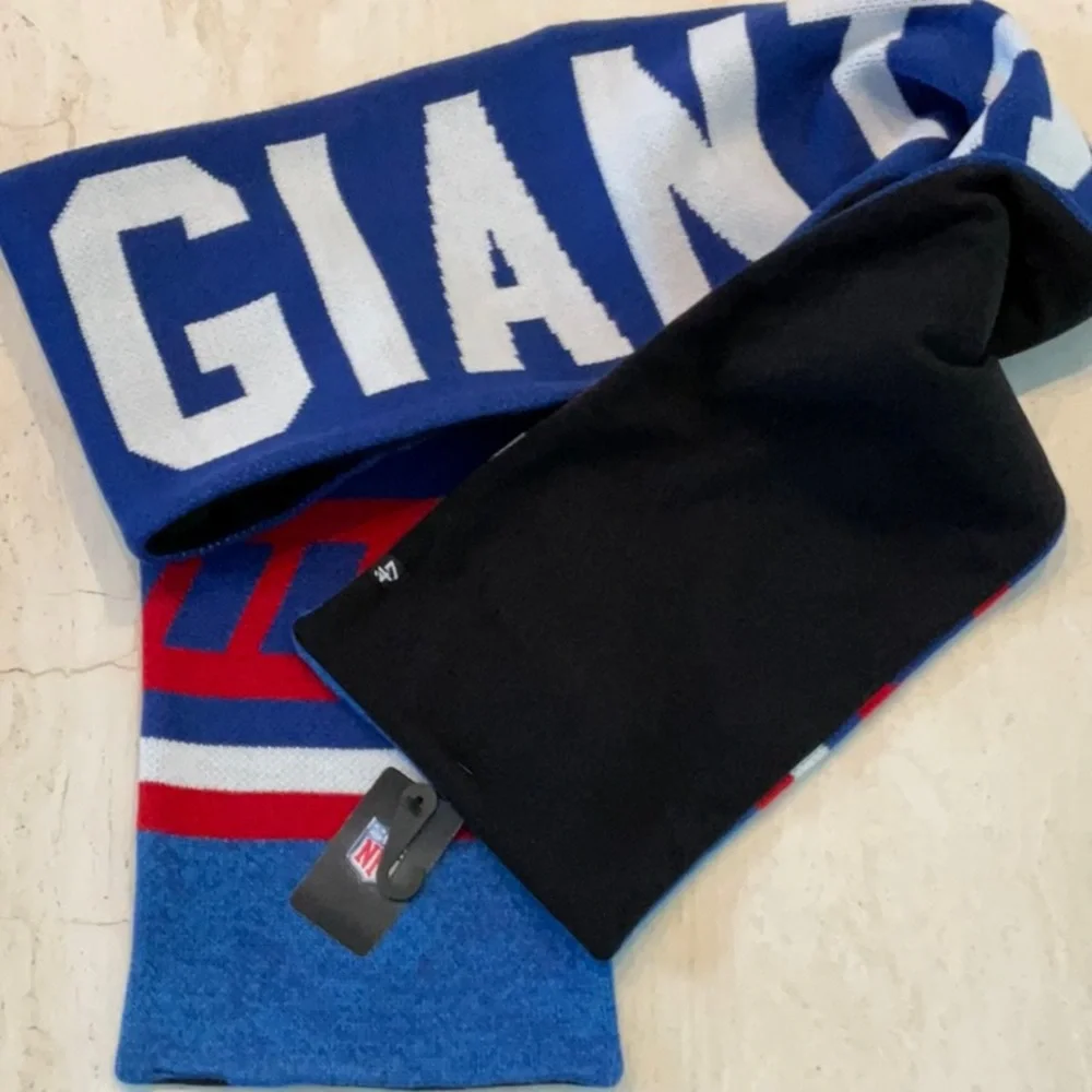 NY Giants Scarf Unisex Knit New York Logo NFL Winter NYNew